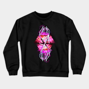 Sagittarius Zodiac - Pink Abstract Crewneck Sweatshirt